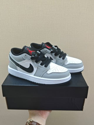 Qiao Yizhuan G version low-top children's lace-up sports shoes" gray"