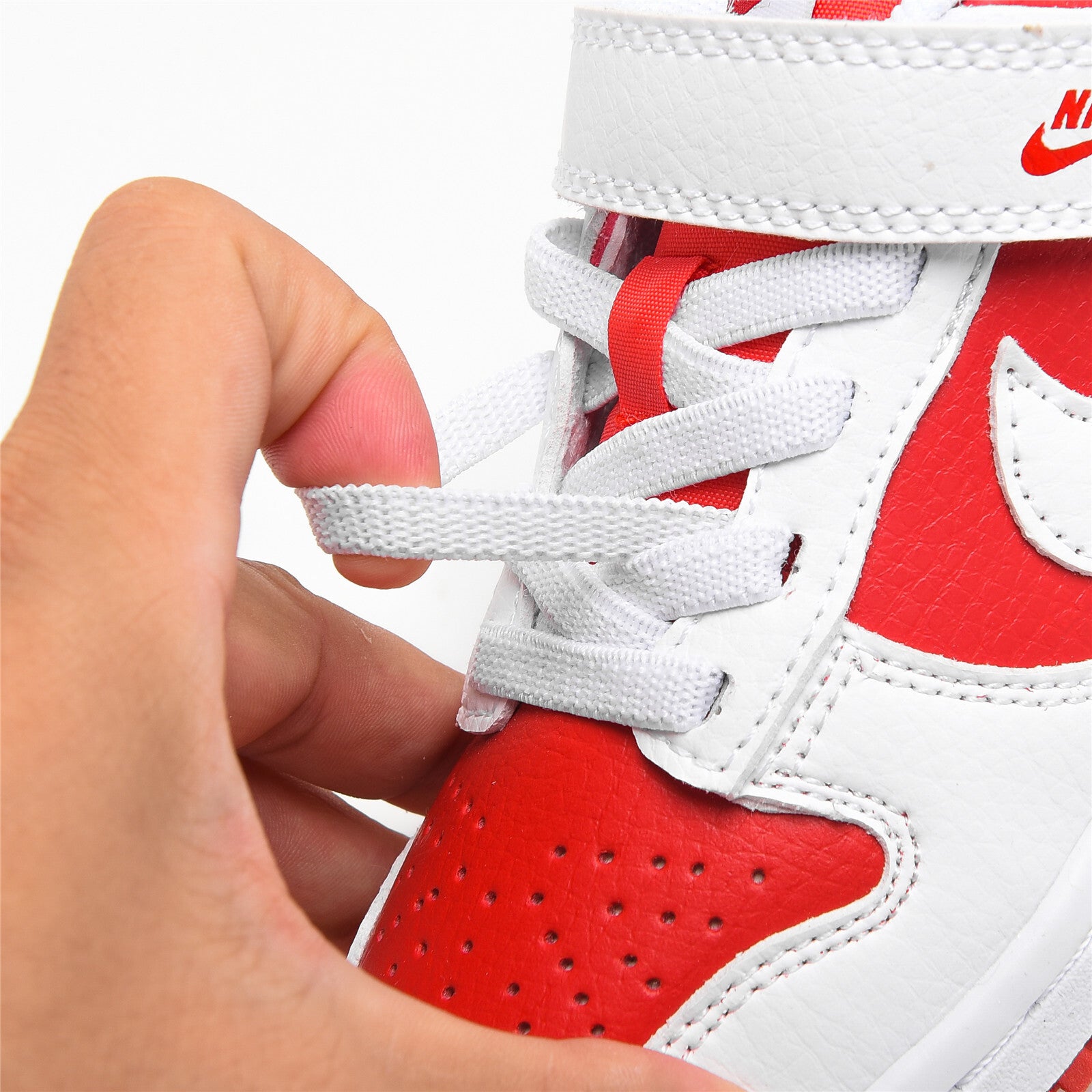 SB Velcro children's shoes" white, red"