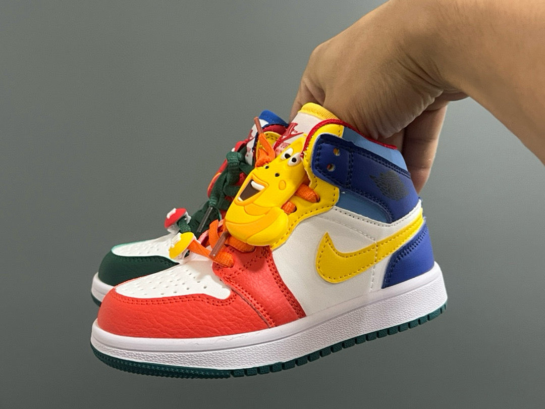Qiao Yi Zhongbang cartoon funny bug Velcro sneakers"  red, yellow, white, black, turquoise"