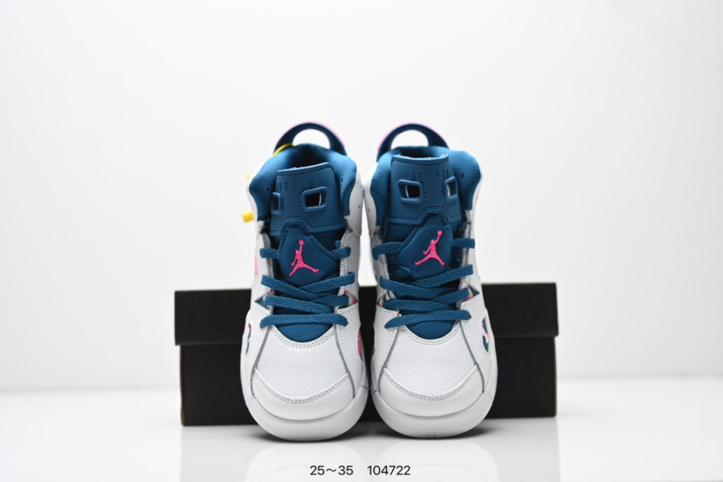 Joe 6 split leather children's shoes "white, blue"