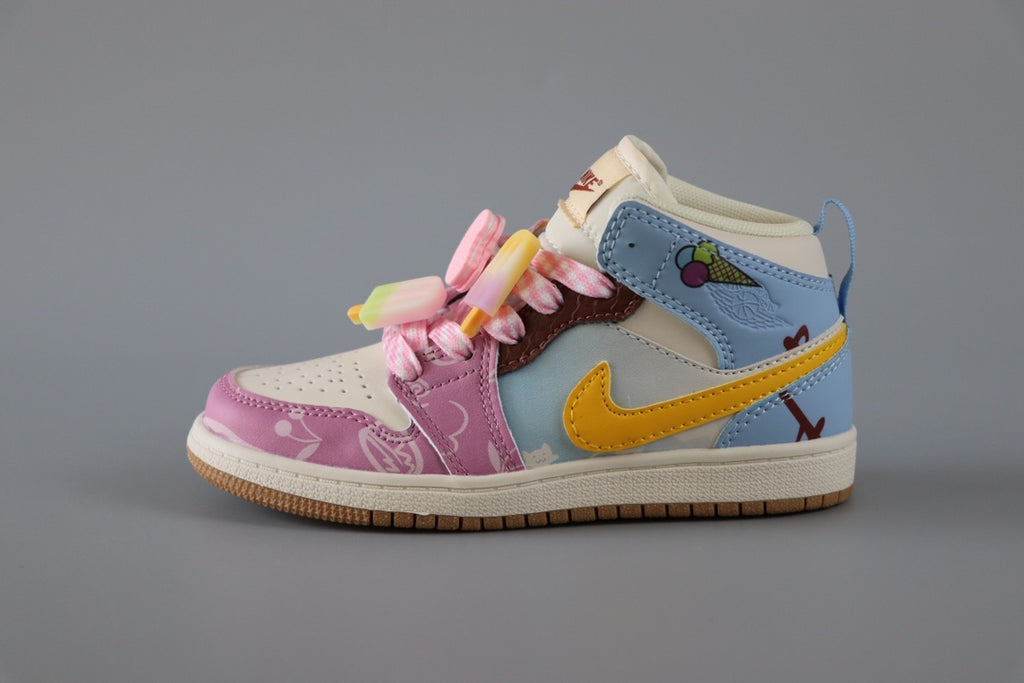 AJ-89 "cream , purple, blue, pink"