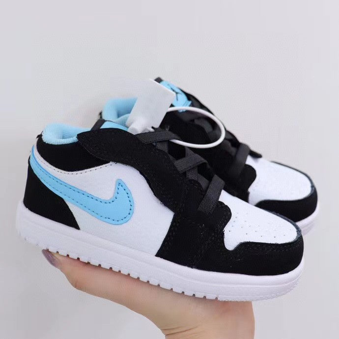Jordan low top elastic band" white, black, blue"