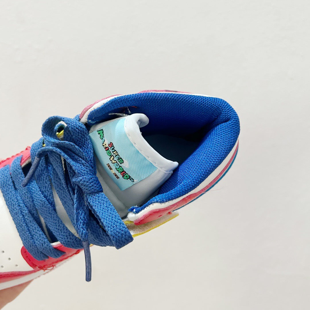 AJ1 Super Mario joint" red, white, yellow, blue"