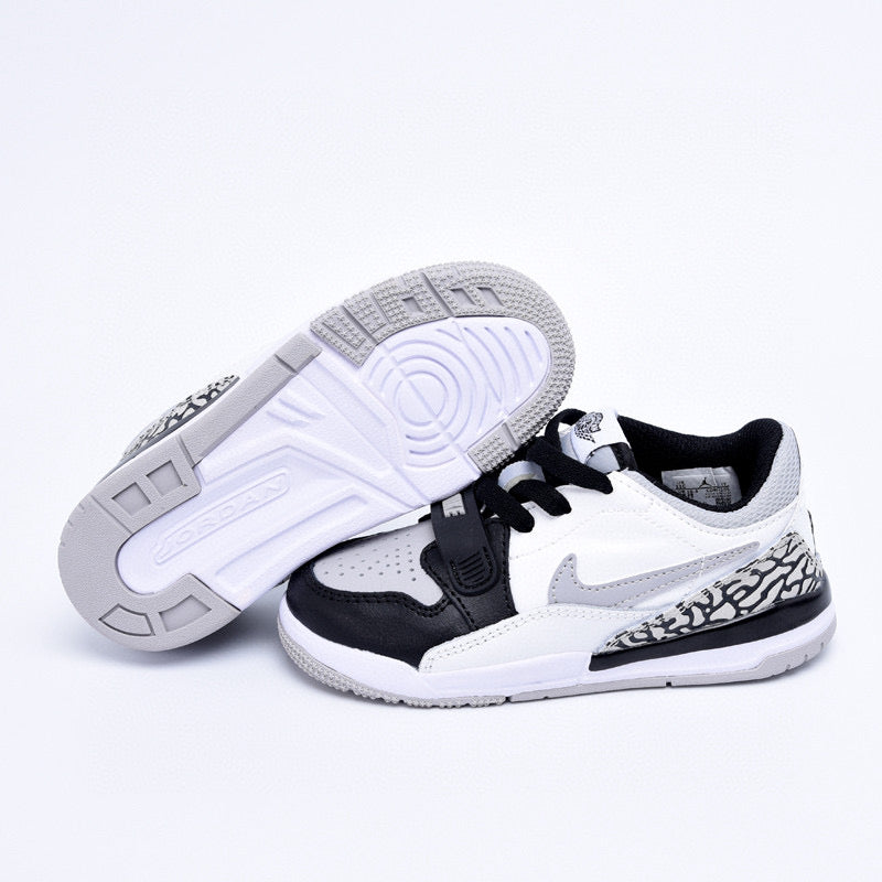 Jordan 312 low-top children's shoes" white, black, gray"