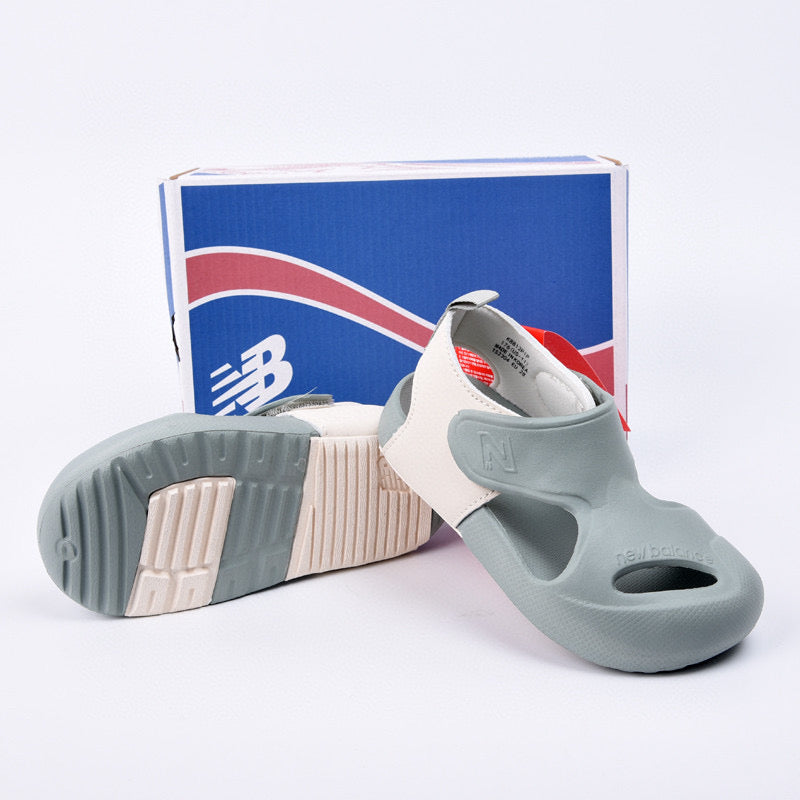 New NB closed toe sandals" Pale green-grey"