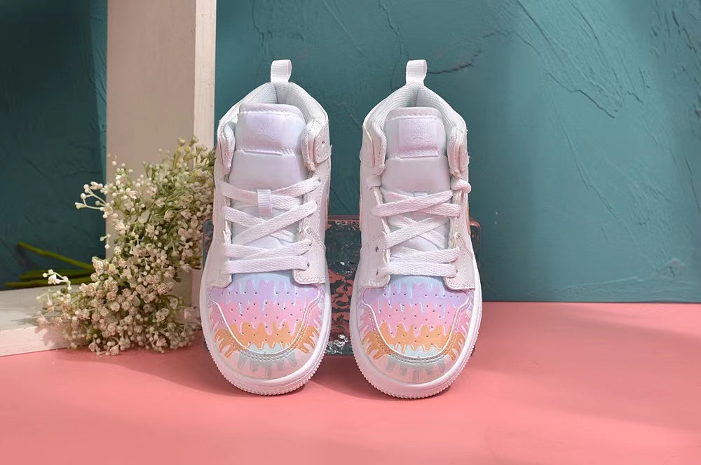 Jordan AJ1 children's shoes" white"