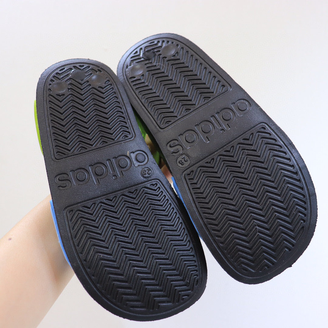 Adidas Candy Velcro Sandals" black, green, blue"