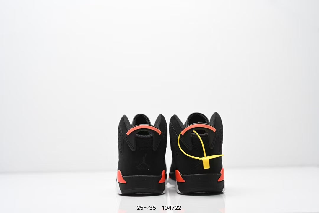 Joe 6 split leather children's shoes " Black, red"
