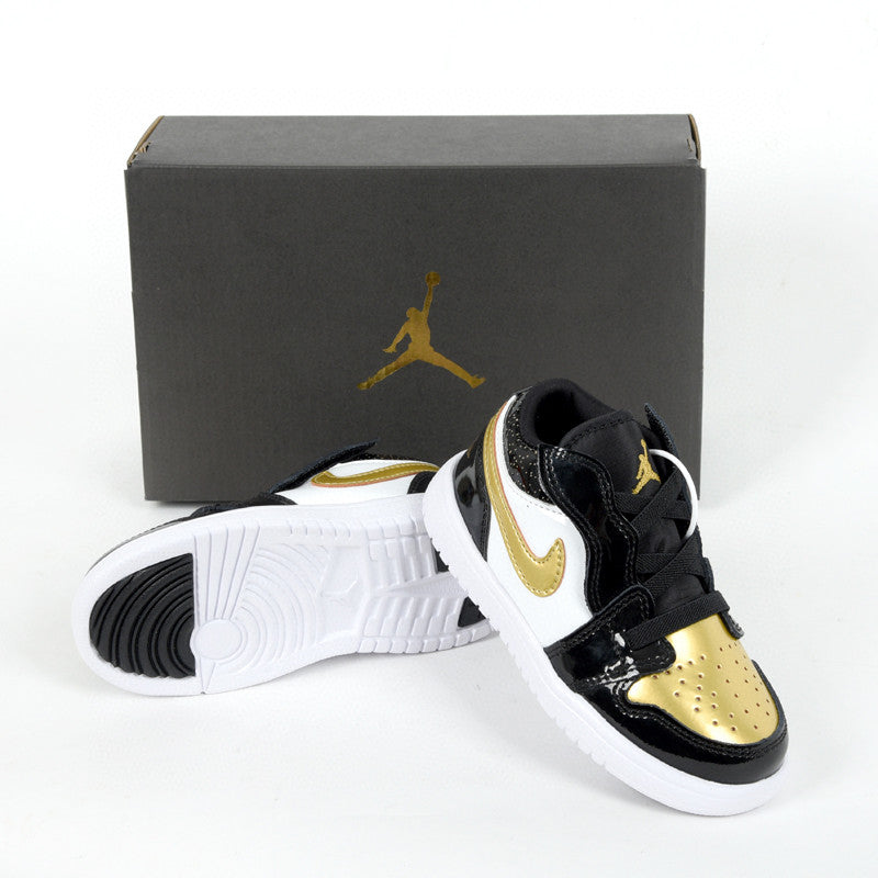 Jordan low top elastic band" black, gold"