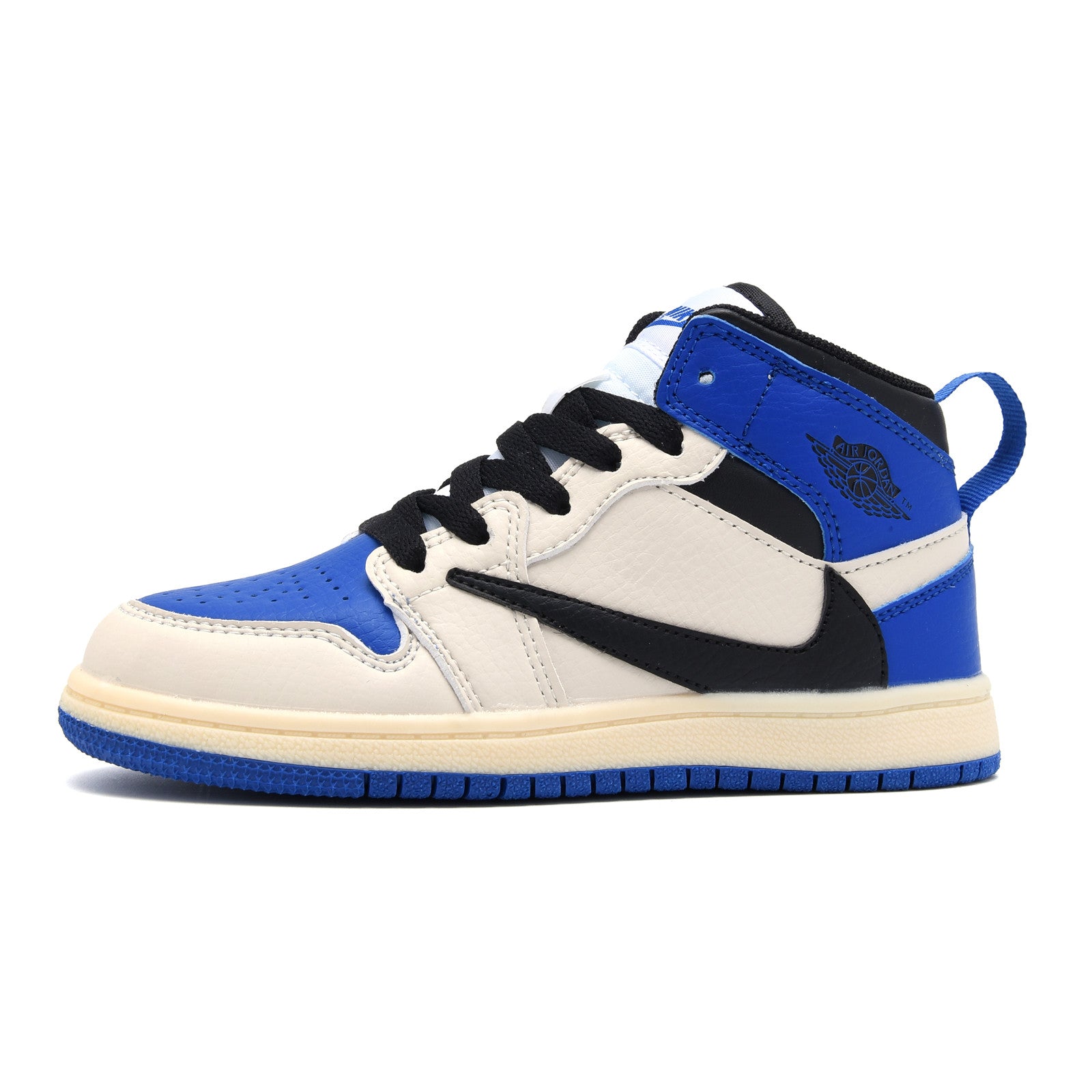 AJ-112" Cream, blue"
