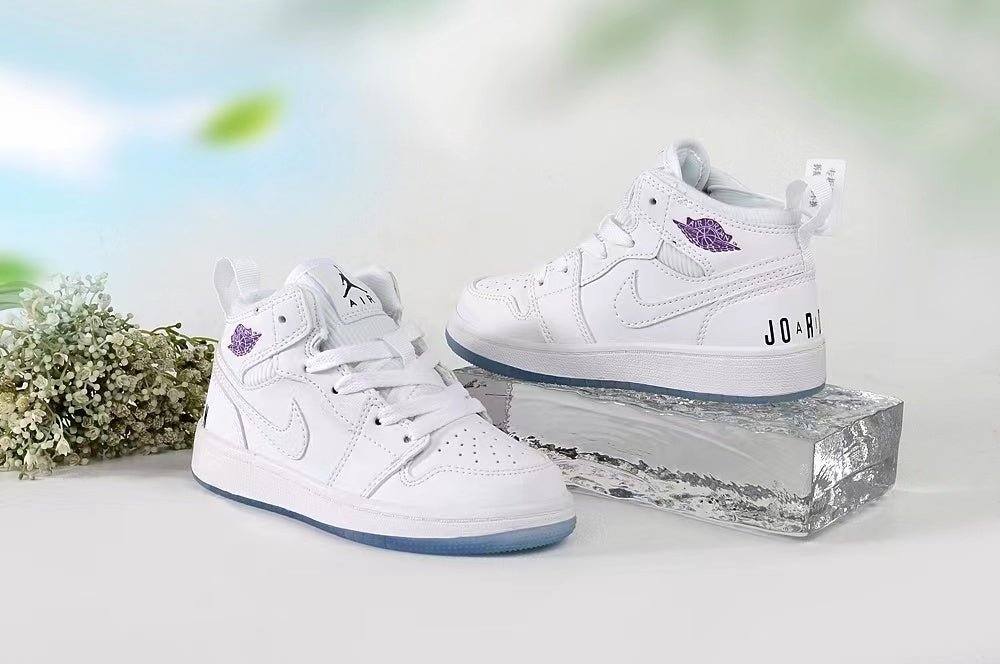 Jordan AJ1 children's shoes" white"