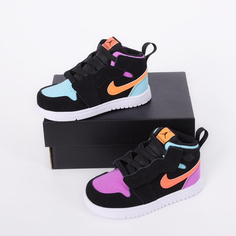 Jordan high top elastic band" black, purple, blue"