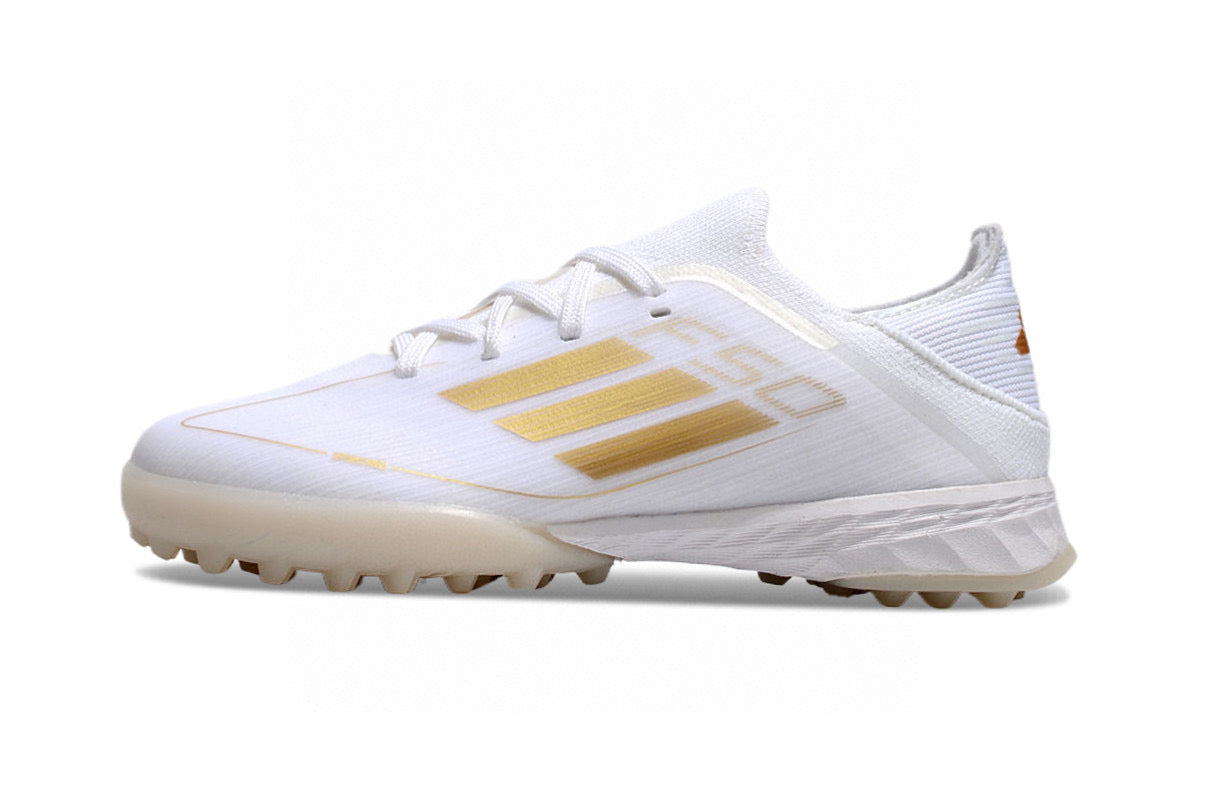 Adidas F50 knitted waterproof football shoes" white"