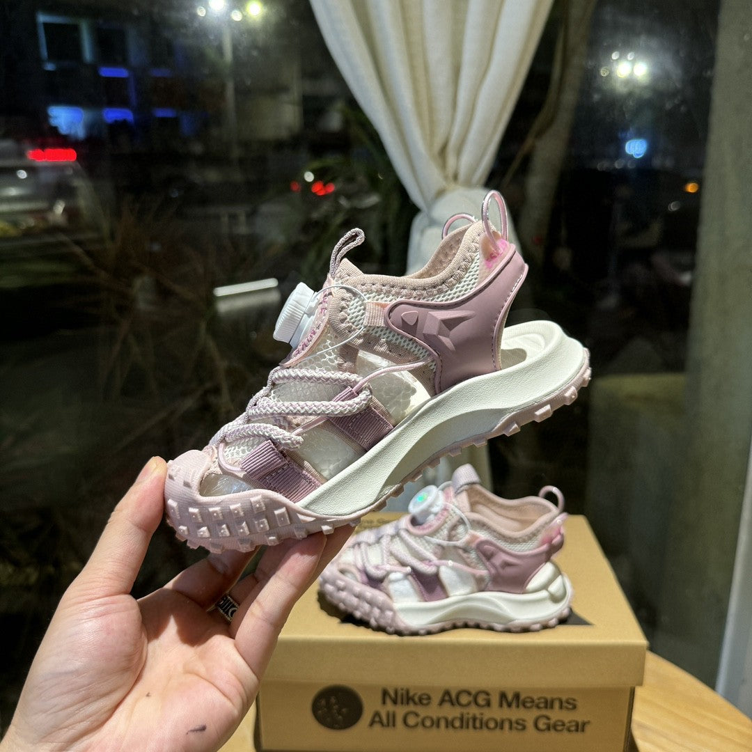 Popular NK hiking shoes and sandals" off white, light pink"