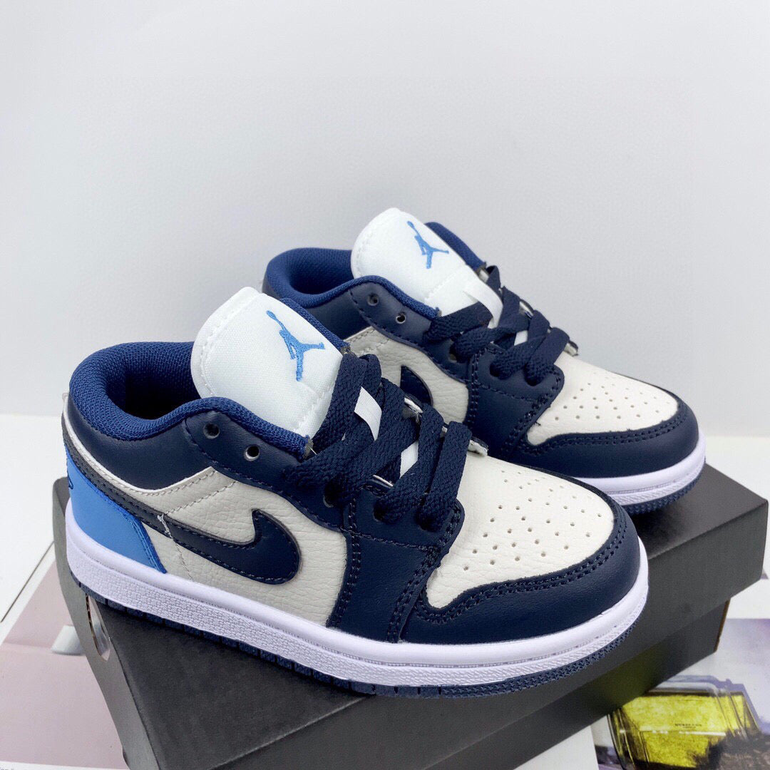 Joe 1 low-top children's shoes" Cream, Navy"