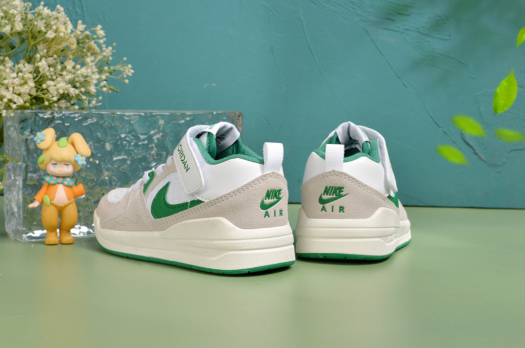 Nike Jordan 90 children's casual shoes" gray, green"