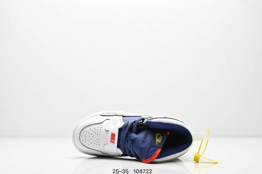 Jordan 312 children's shoes" White, Dark blue, & grey elephant print"