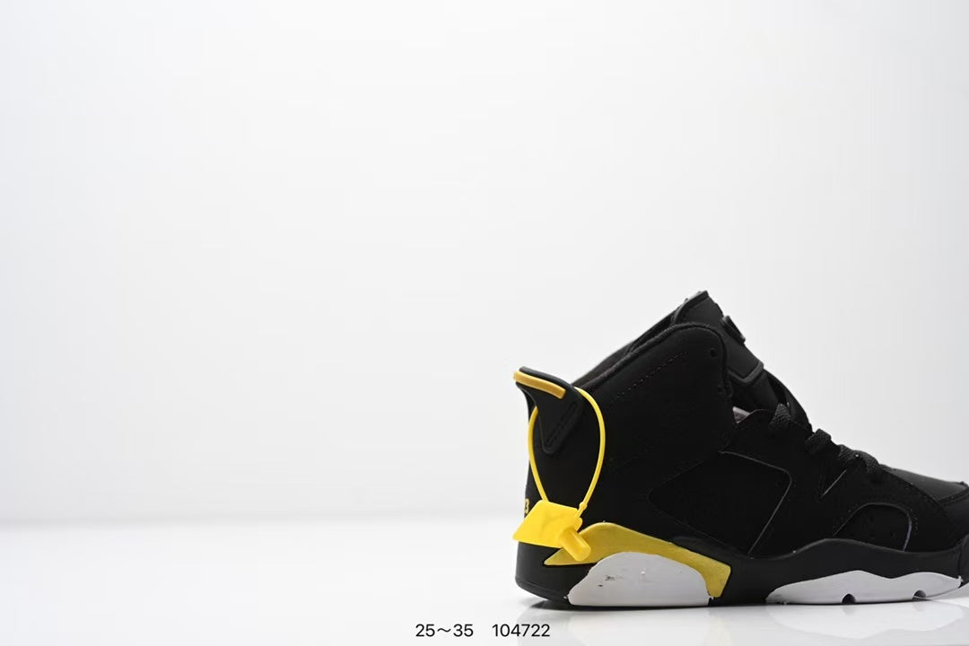 Joe 6 split leather children's shoes "black, yellow"