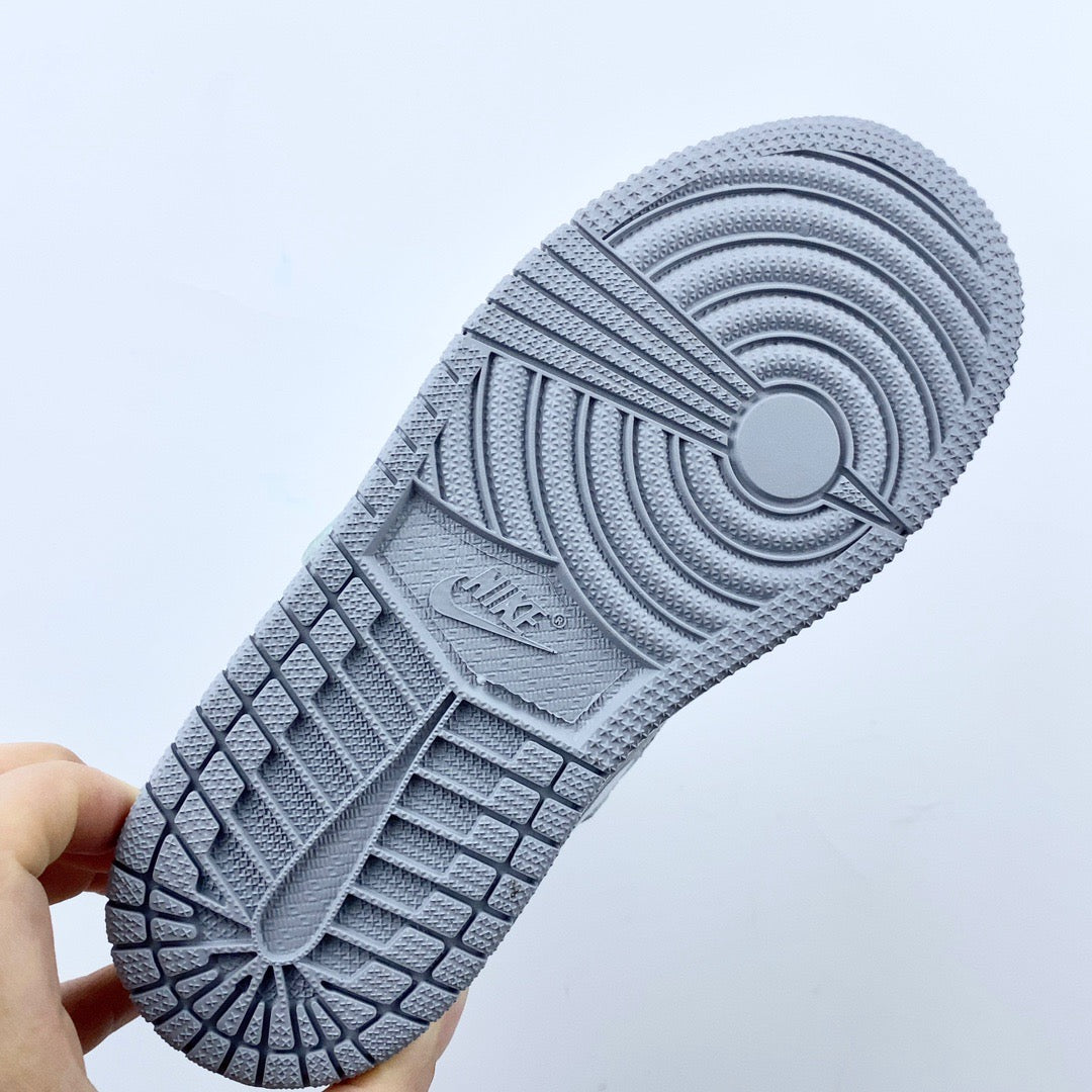 AJ Joe One-Wing Velcro Children's Shoes" white, grey"