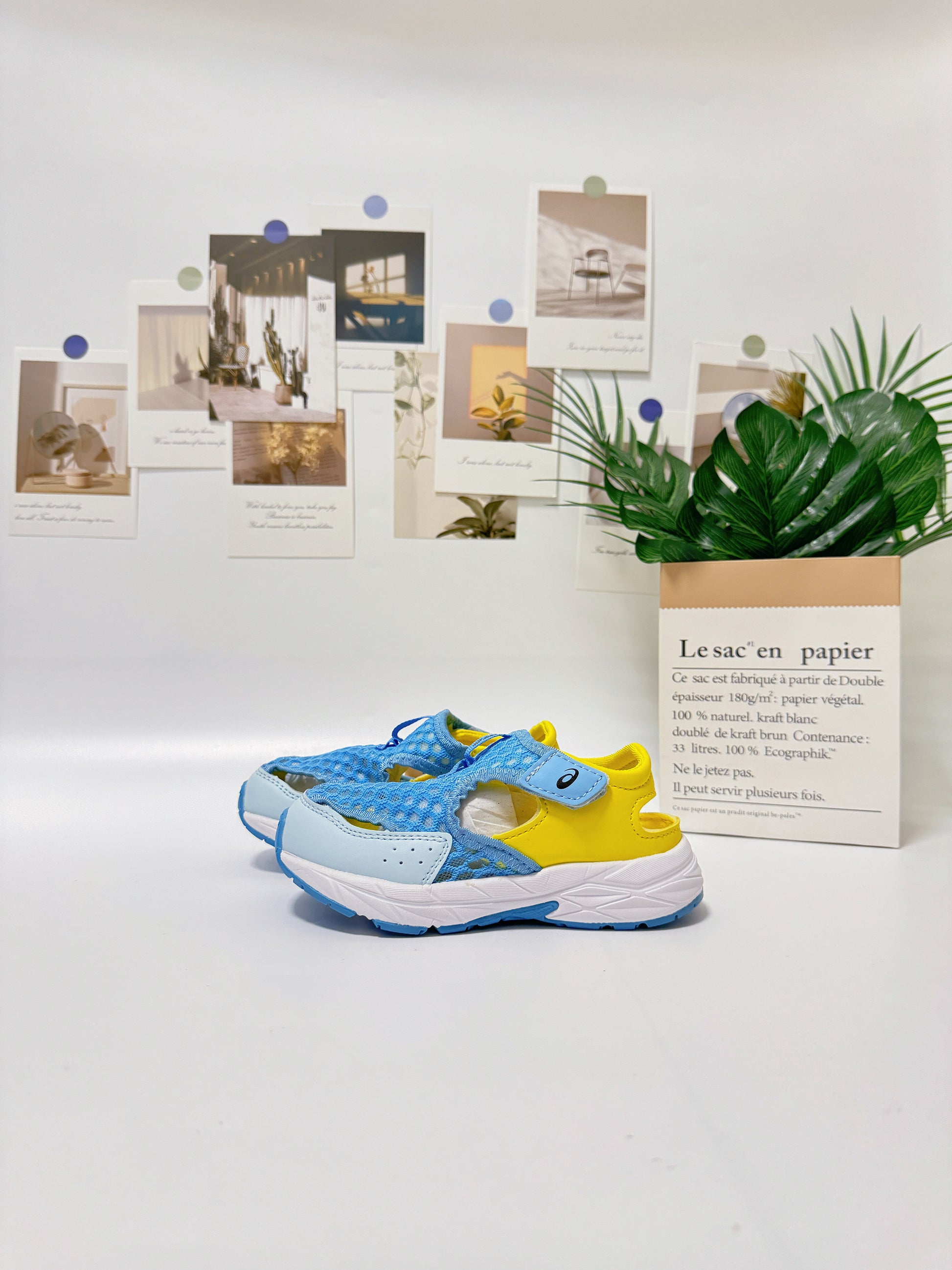YSS new Velcro sandals "blue, yellow"