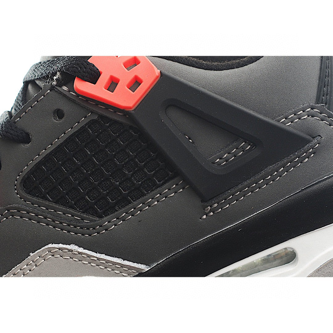 NK AJ 4th generation lace-up basketball air cushion children's shoes" black, gray"