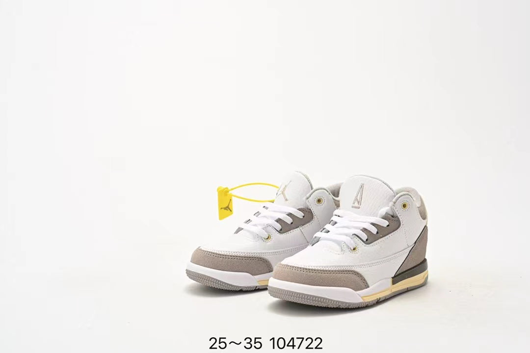 Joe 3" white, gray, yellow"
