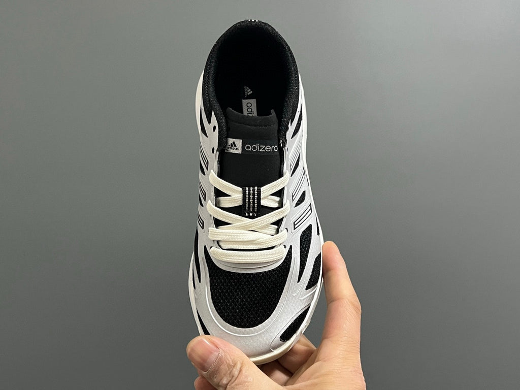 A's new children's shoelace buckle swing sports shoes" white, black"