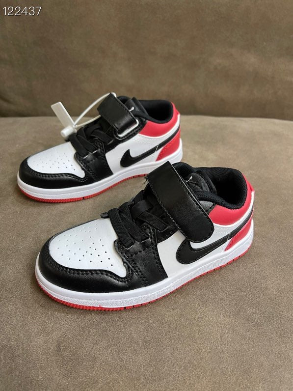 AIR JORDAN 1 low-top Velcro" white, black, red"
