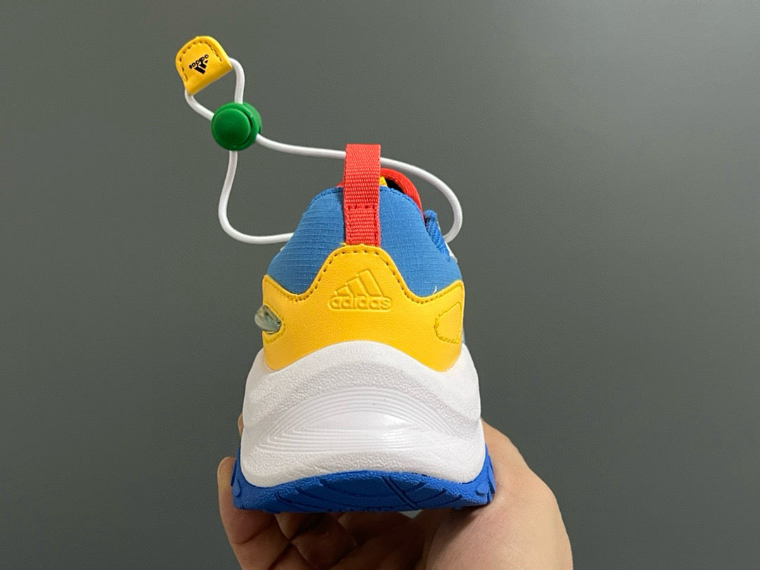 Adidas new elastic buckle children's shoes" white, blue"