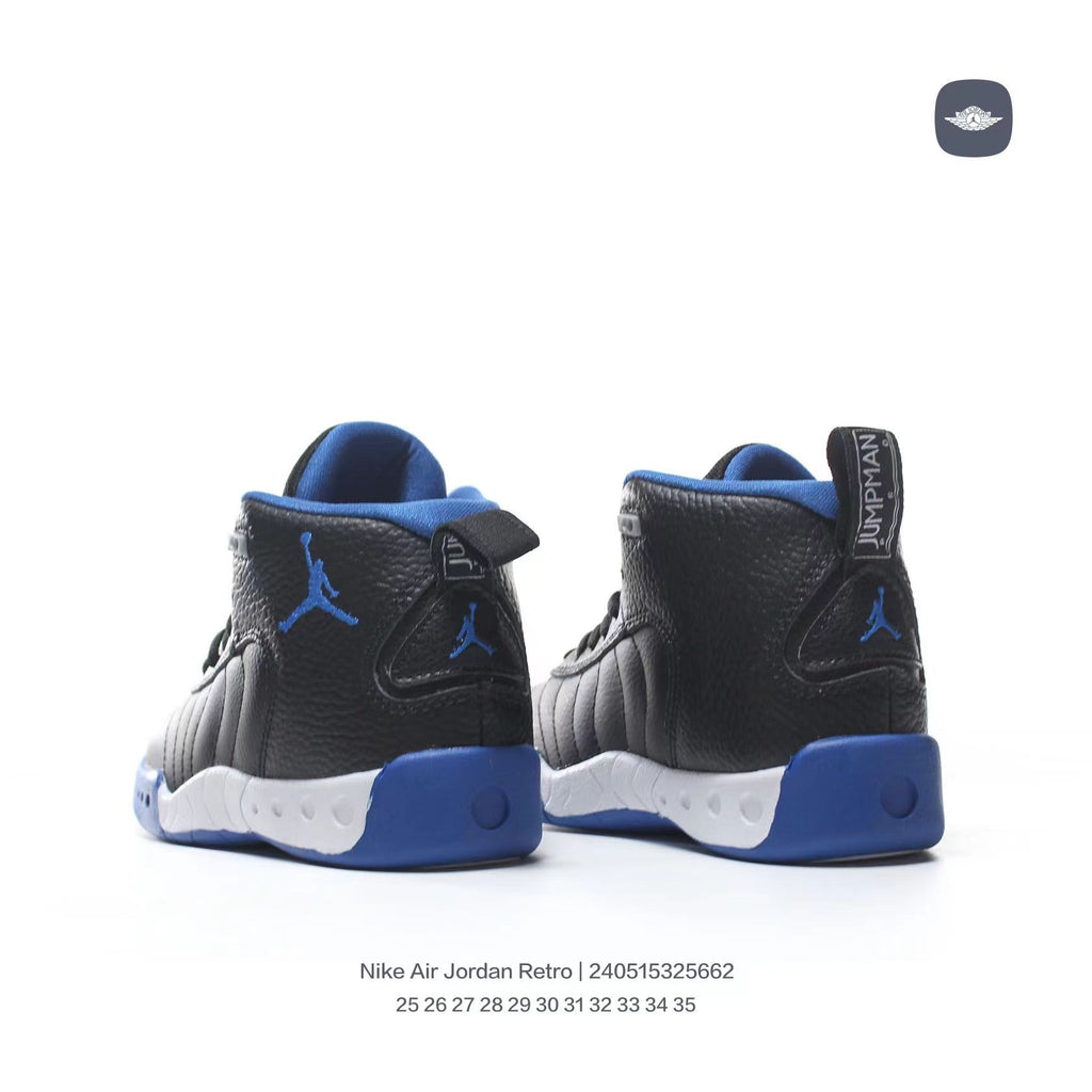 Jordan Retro-combat basketball shoes " black, blue"