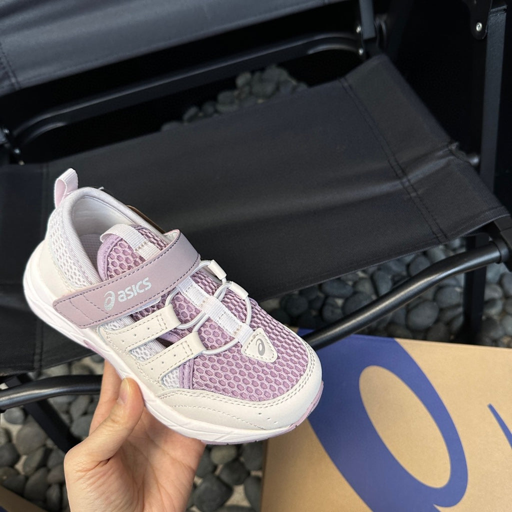 Asics children's tire hiking shoes "  light purple, cream"