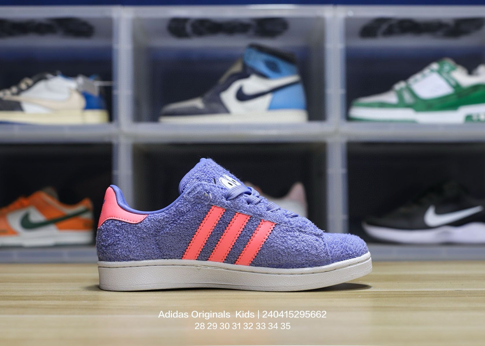 Adidas clover pig leather sneakers "blue"