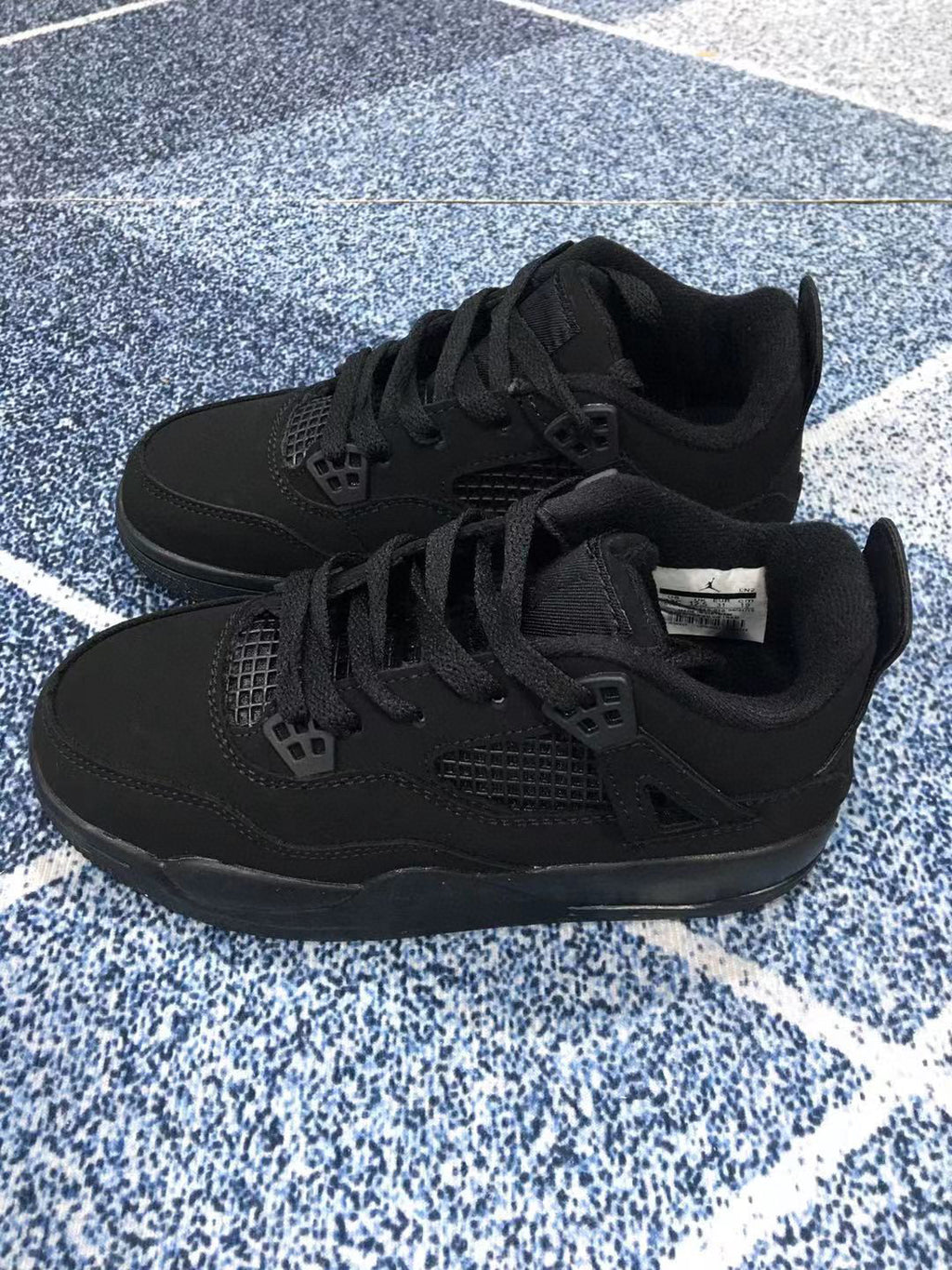 Jordan 4 children's sports shoes" black"