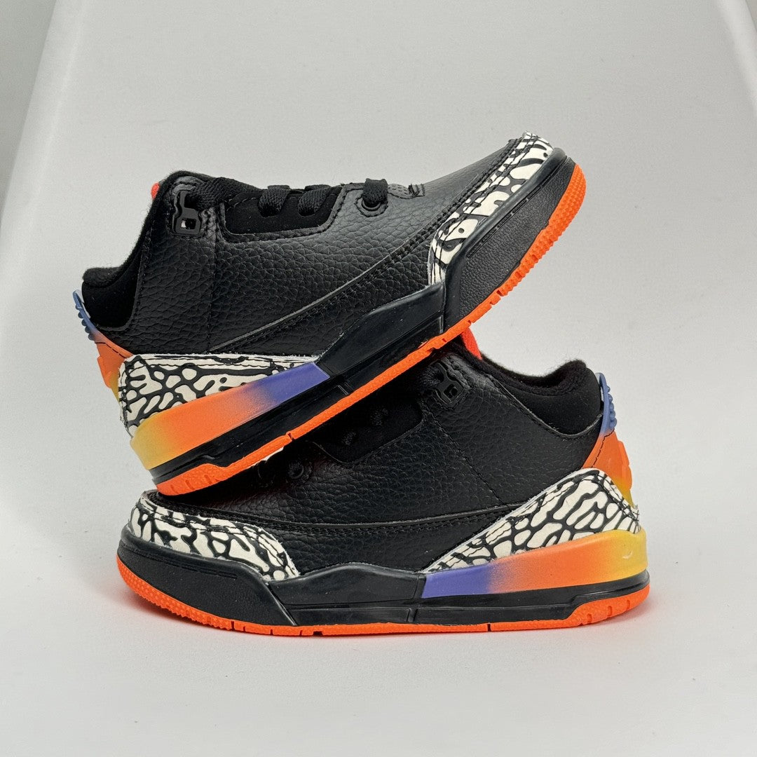 Jordan 3 children's shoes" black, orange"
