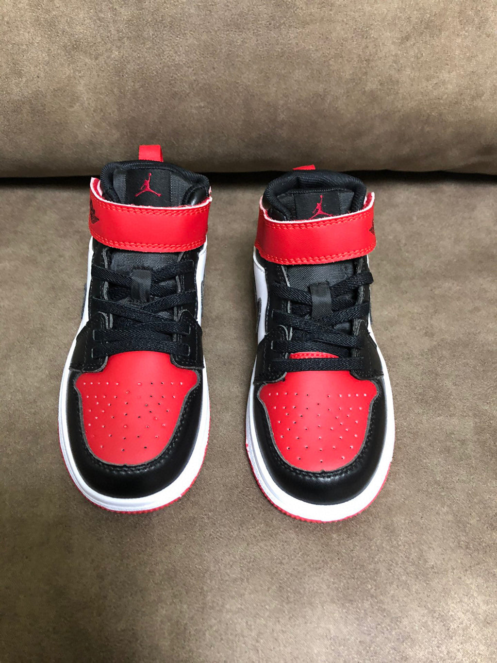 Joe's high-top Velcro children's shoes" red, white, black"