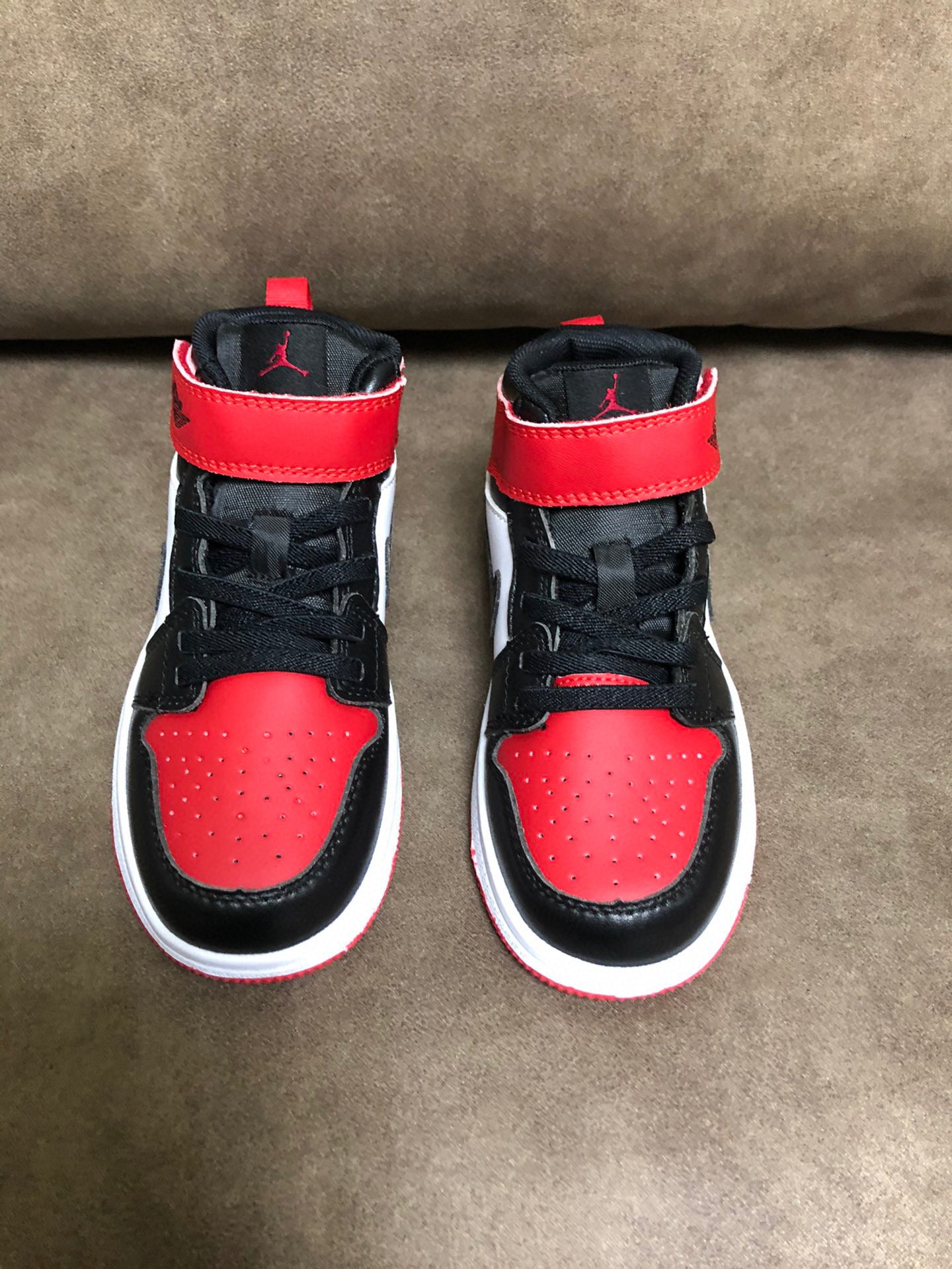 Joe's high-top Velcro children's shoes" red, white, black"