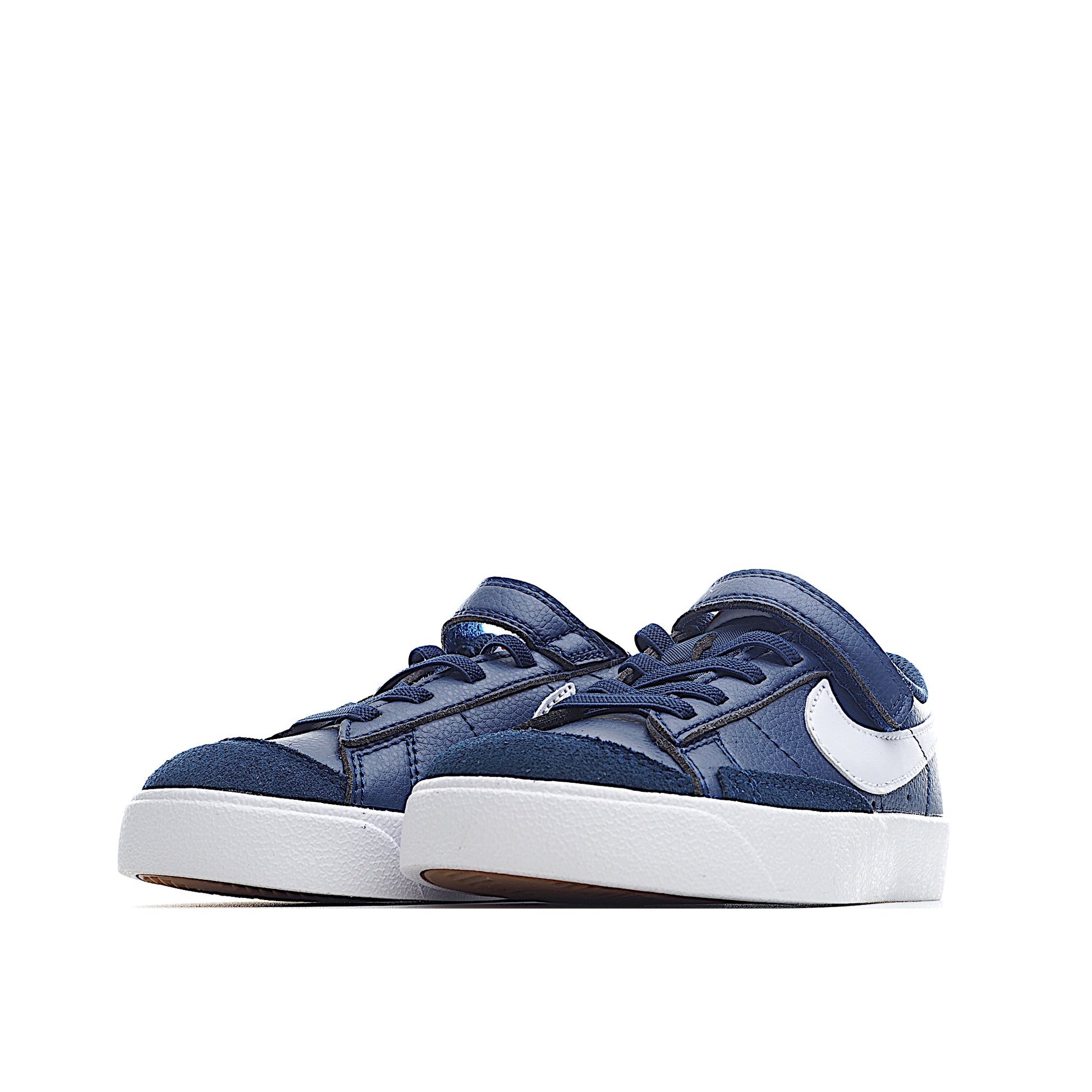 Trail Blazers Velcro Low-Top Kids Sneakers" Navy"