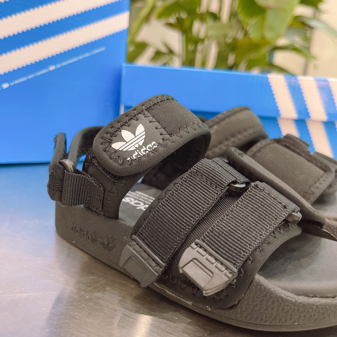 Adidas clover hook and loop beach sandals" black"