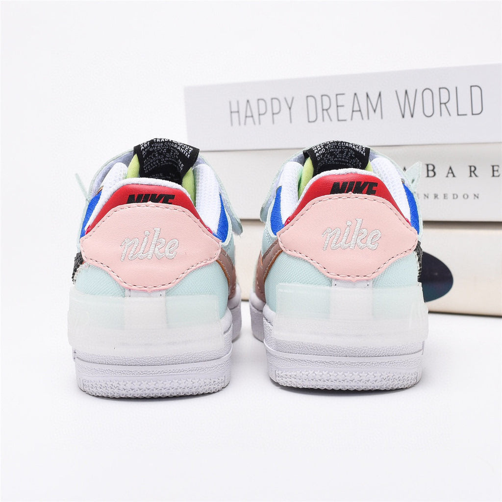 Air Force Macaron Velcro " white, sky blue"