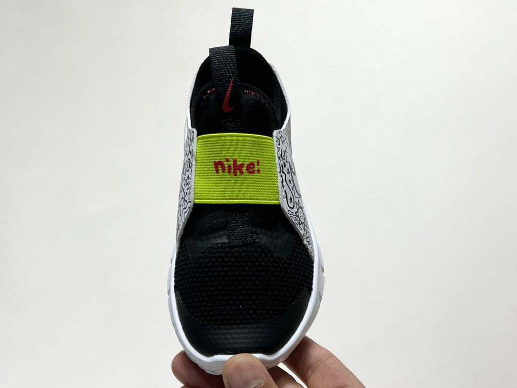 Nike's new barefoot slip" Black, white, green"