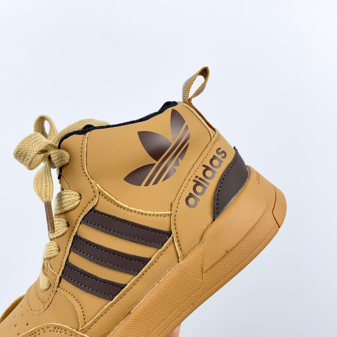 Adidas mid-section sneakers" light brown"