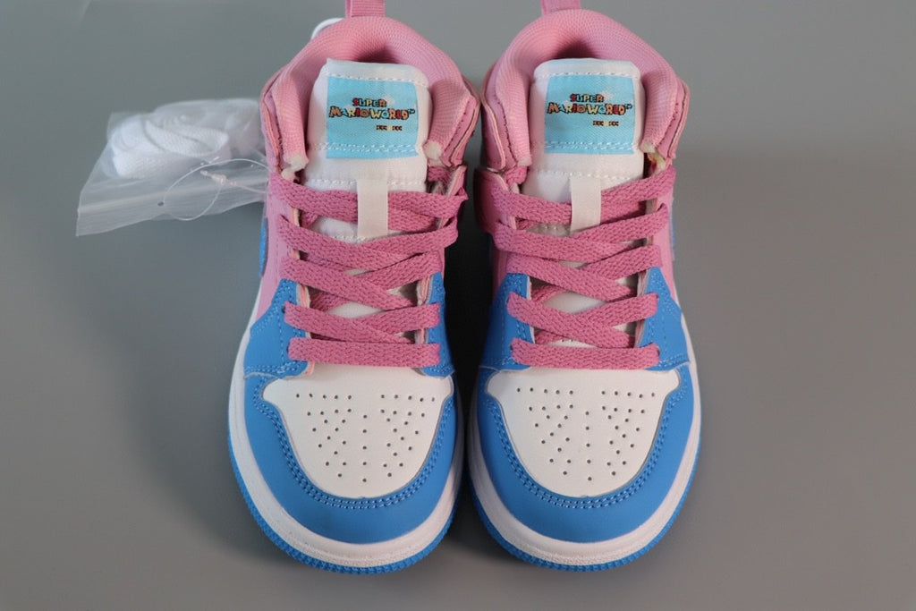 Jordan Air Jordan 1 Super Mario" blue, pink, white"