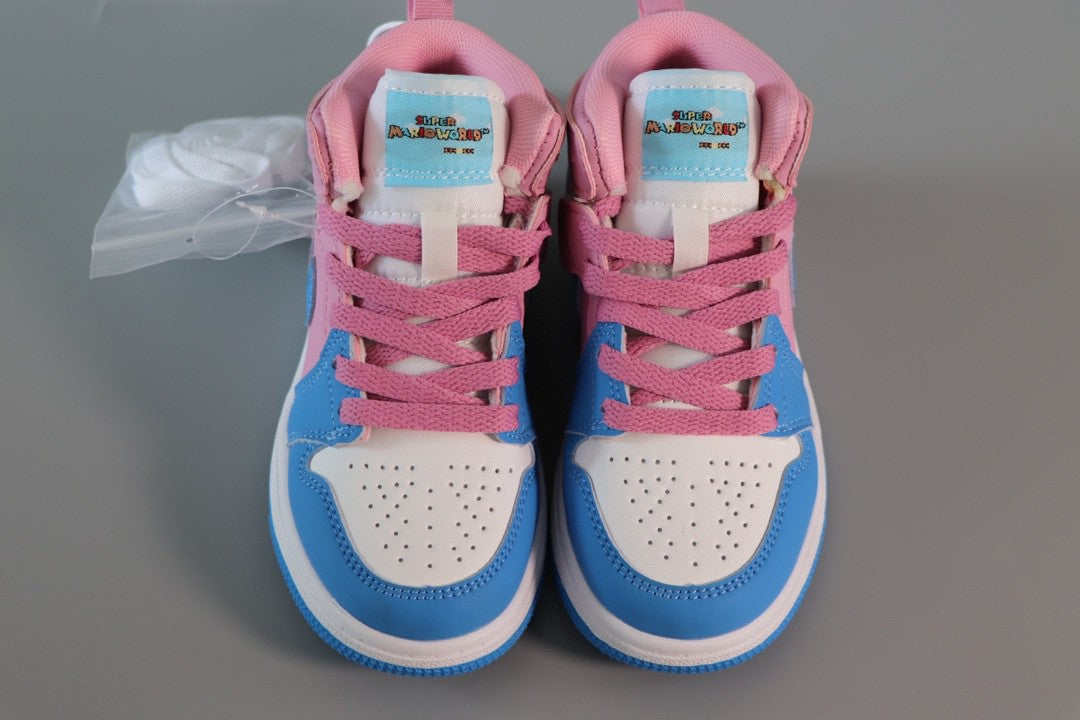 Jordan Air Jordan 1 Super Mario" blue, pink, white"