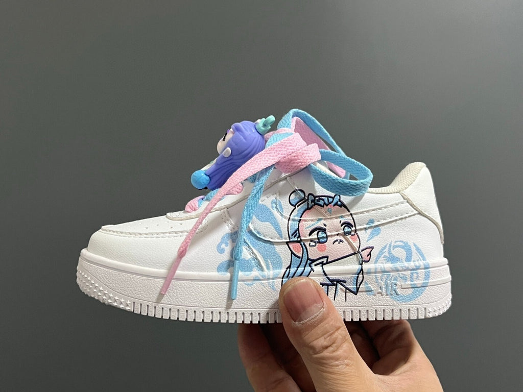 Empty one size pair of shoelaces Velcro cartoon