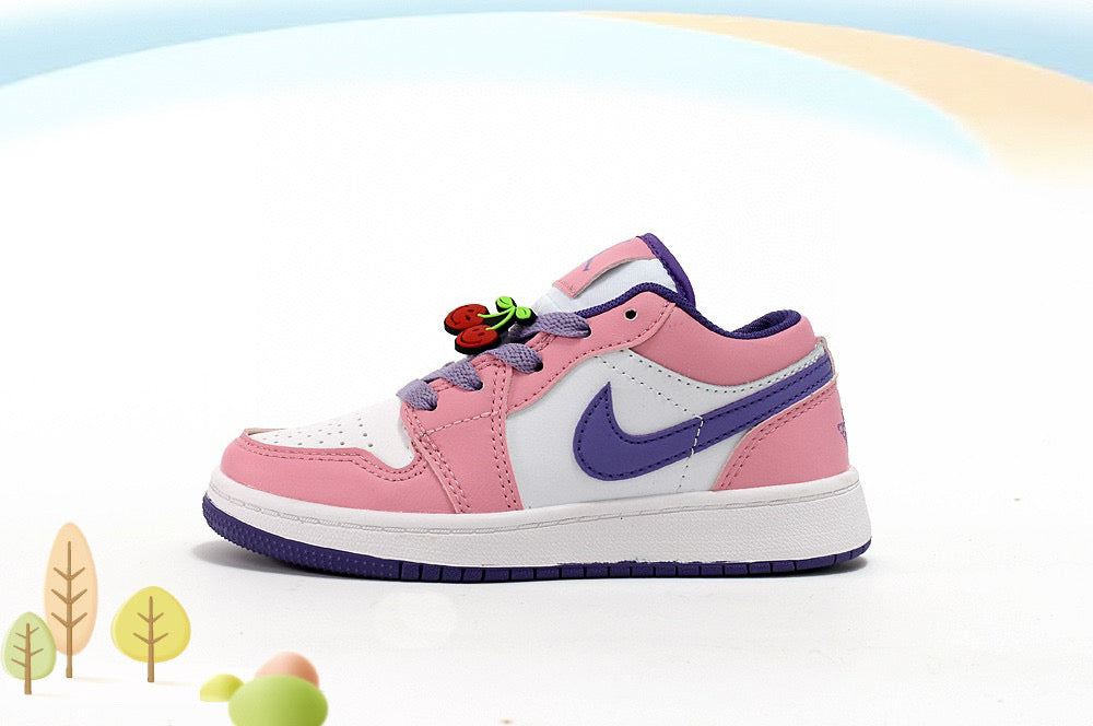Jordan low-top first generation cartoon children's shoes" white, pink"