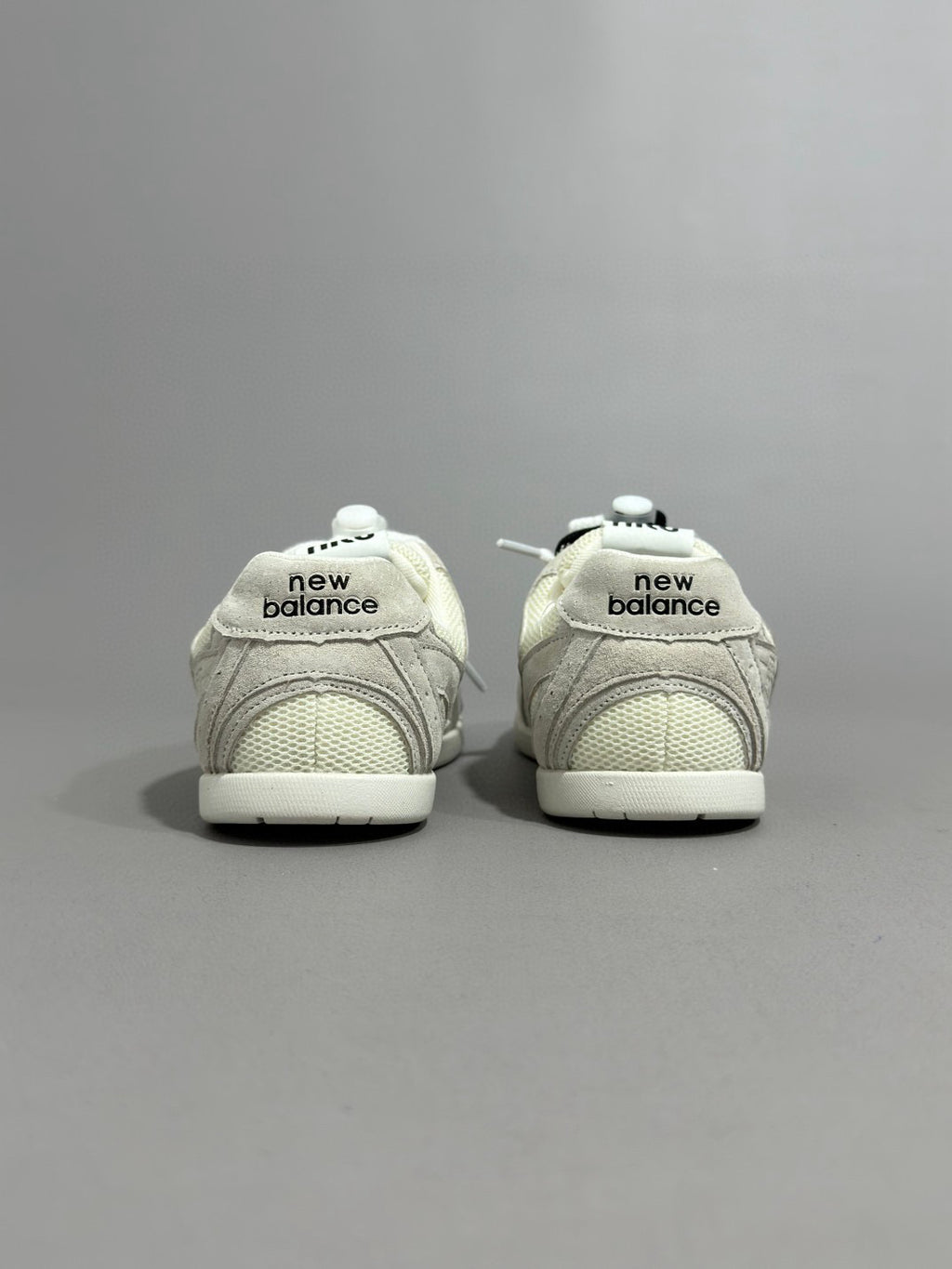 NB530 Miu miu lace-up" light gray , & off white"
