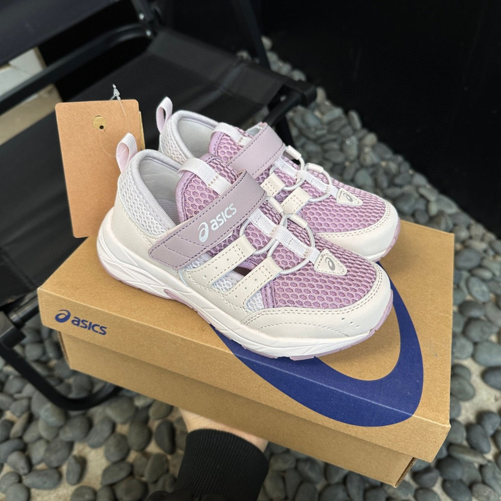 Asics children's tire hiking shoes "  light purple, cream"