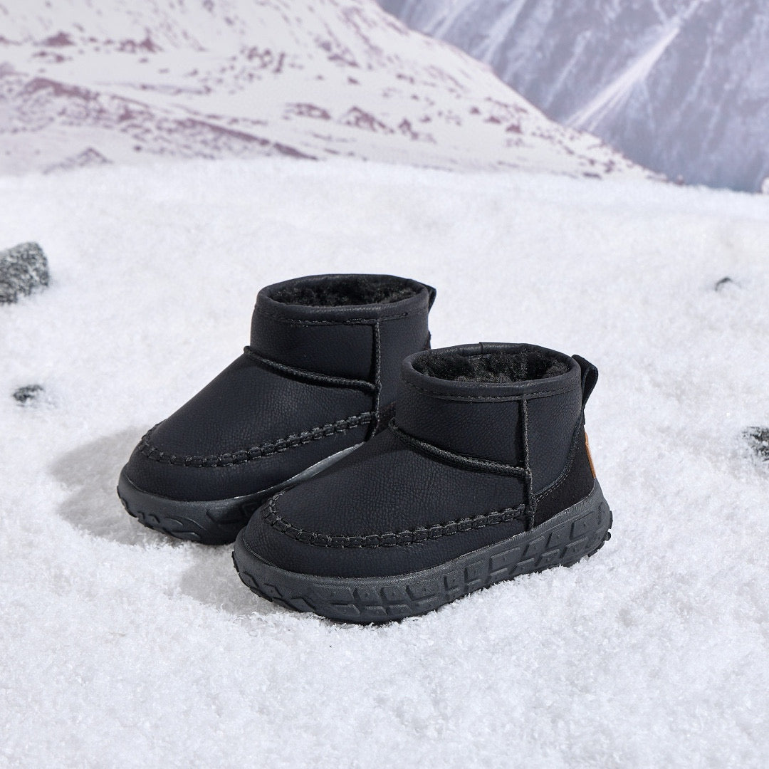 U-GG tire bottom snow boots" black"
