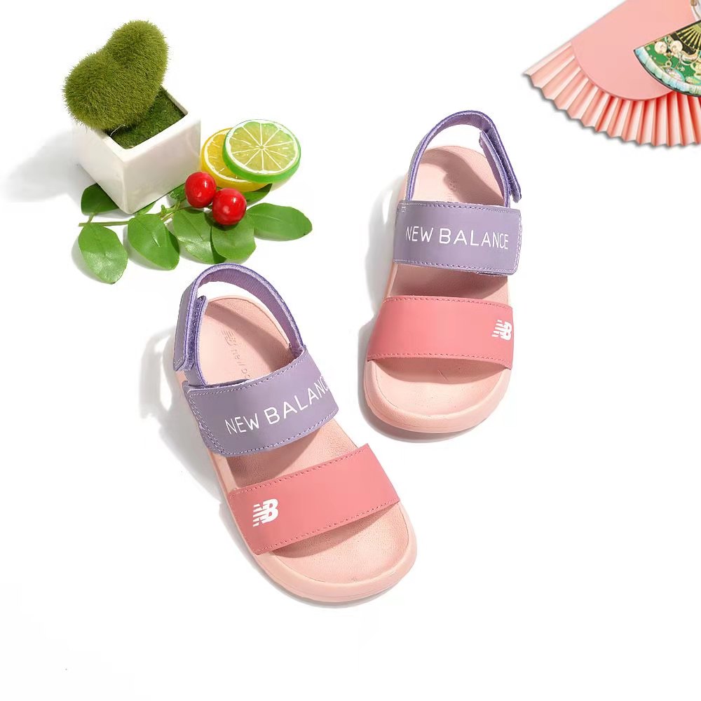NB double bar sandals " Purple, pink"