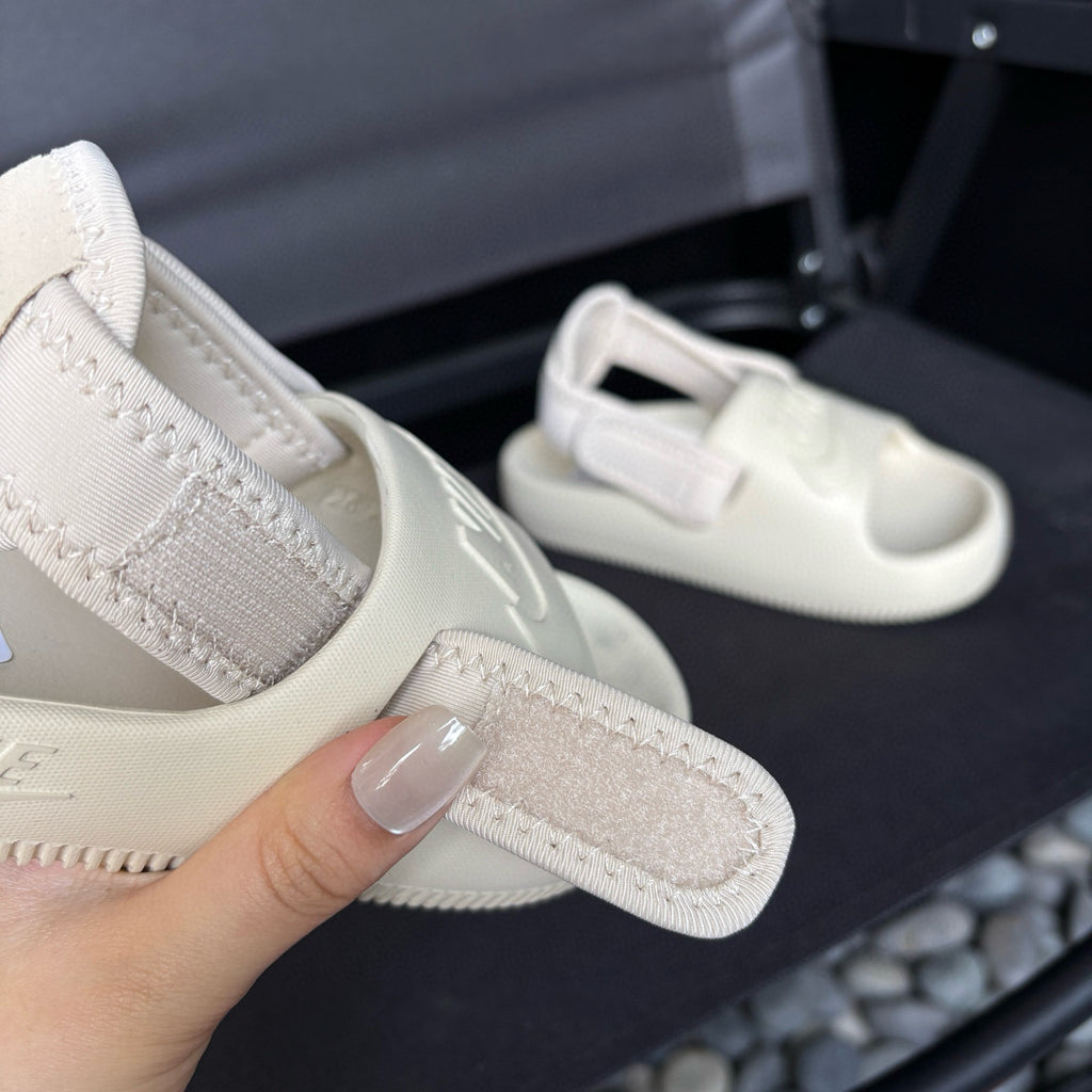 Nike open toe Velcro two-way sandals" Cream"
